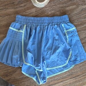 Women's Athletic Shorts Pleated Design